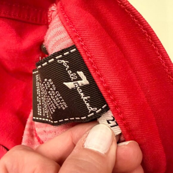 7 for all Mankind Red Skinny Jeans - Picture 3 of 3